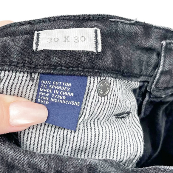 Madewell Women's Mid Rise Straight Leg Denim Jeans Black Size 30x30 - Picture 2 of 4